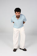 Light blue gray harm polo
