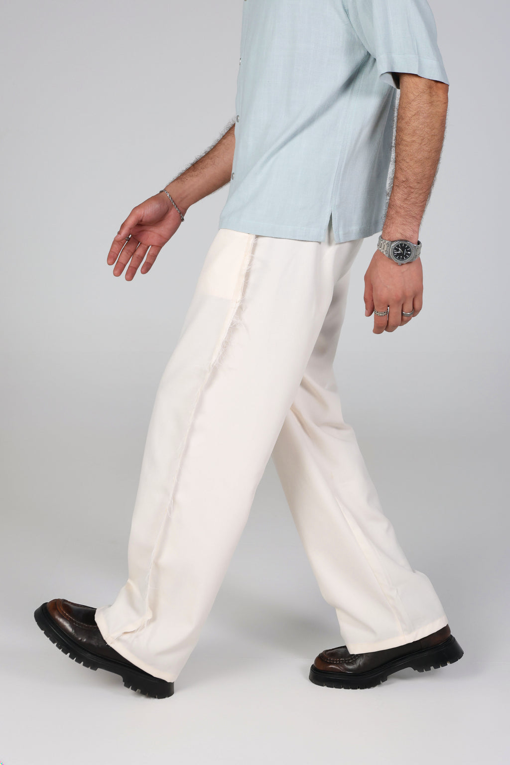 Off white Raw Wide Trousers