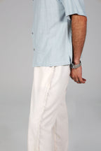 Raw Wide-Leg Trousers - Off White