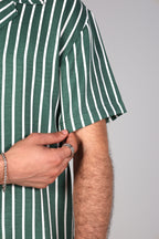 Striped Shirt - Green & White