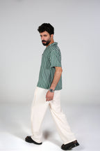 Striped Shirt - Green & White