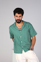 Striped Shirt - Green & White