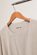 Short-Sleeve Linen Shirt - Beige