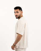 Short-Sleeve Linen Shirt - Beige