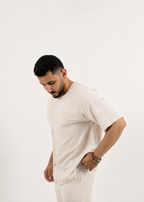 Short-Sleeve Linen Shirt - Beige